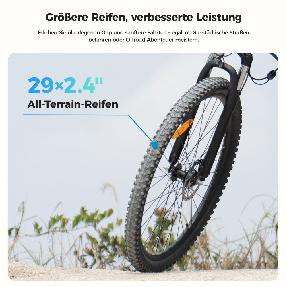 Foride Xtremer 3 Elektrofahrrad, 250-W-Motor, 48-V-12-Ah-Akku, 29 x 2,4-Zoll-Reifen, 25 km/h H&ouml;chstgeschwindigkeit, 120 km maximale Reichweite, hydraulische Scheibenbremsen, Federung mit Sperre, Shimano 7-Gang