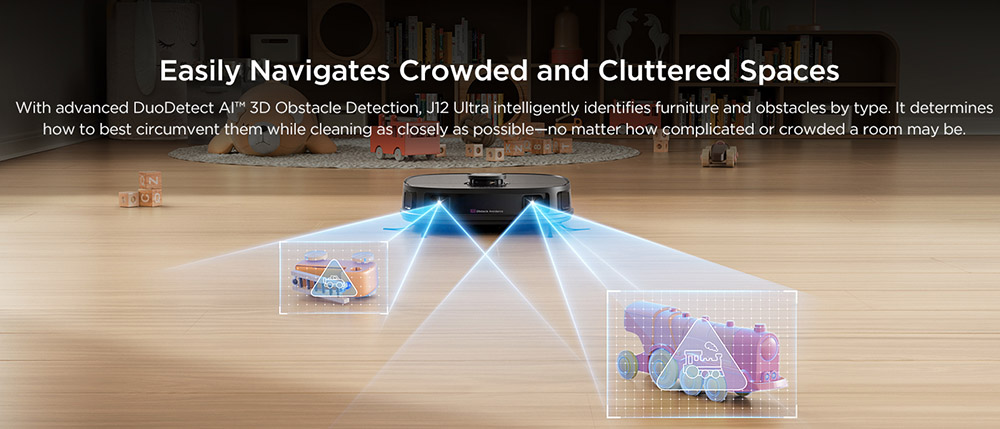 EUREKA J12 Ultra Robot Vacuum and Mop, All-in-One Station, 5000Pa Suction, AI 3D Obstacle Detection,  Pet Hair Specialist, Voice/App Control