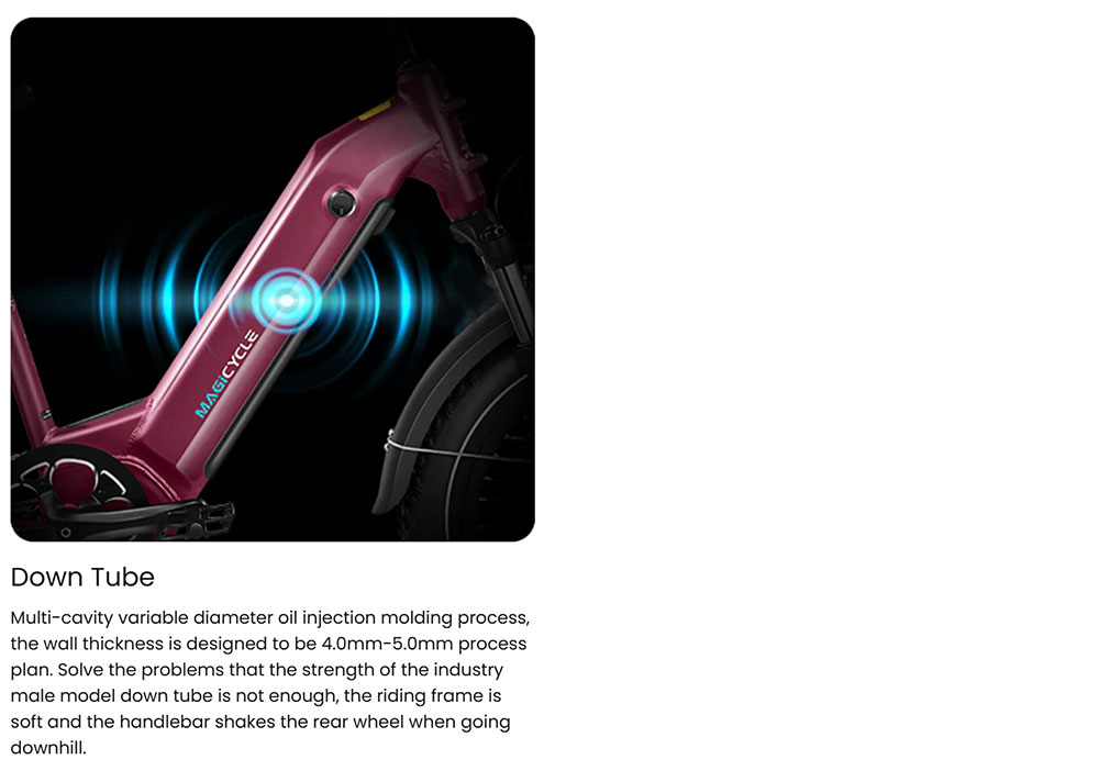 Magicycle Ocelot Pro 2.0 Electric Bike, 750W Motor, 52V 20Ah Battery, 20*4.0 inch Fat Tires, 28mph Max Speed, 100 Miles Range, Torque Sensor,  Hydraulic Disc Brakes, Hydraulic Lockout Suspension Fork, Shimano 7 speed - Red