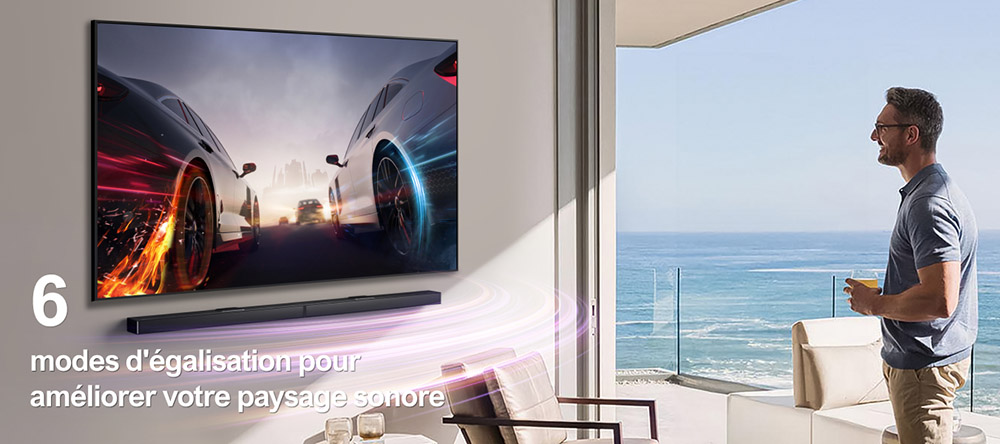 Ultimea Nova S90 Barre de son 7.1.4 + 1 paire de supports d'enceintes Steady S90, Dolby Atmos, puissance de cr&ecirc;te de 740 W, transmission 4K HDR, 6 modes d'&eacute;galisation