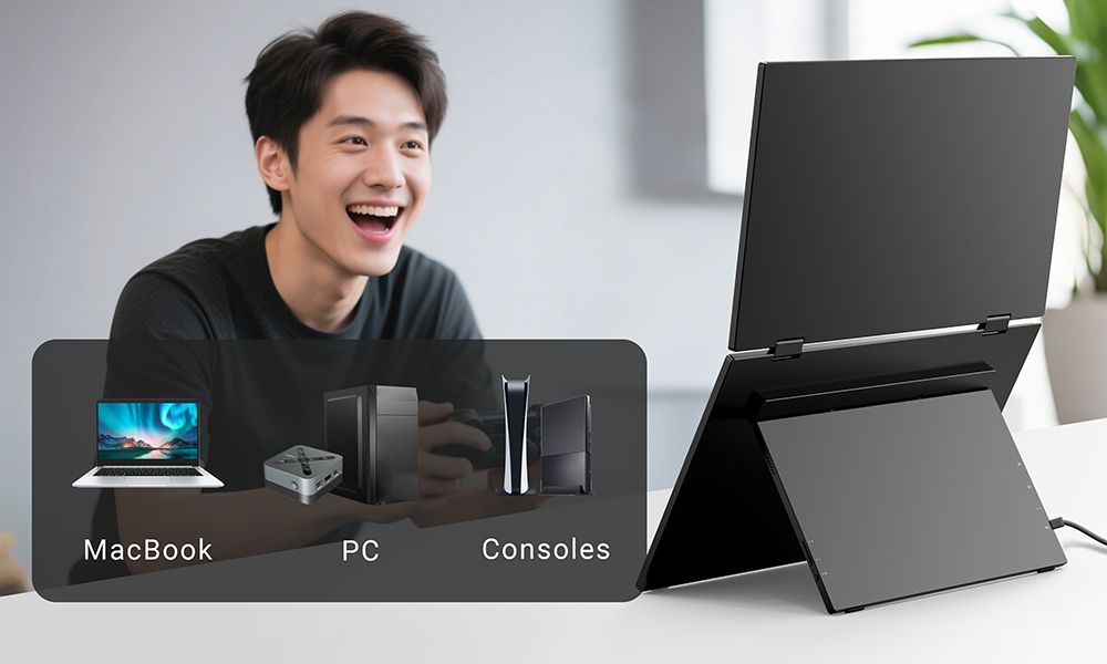 MINIX SF15 Skladací prenosný monitor, dvojitý 15.6