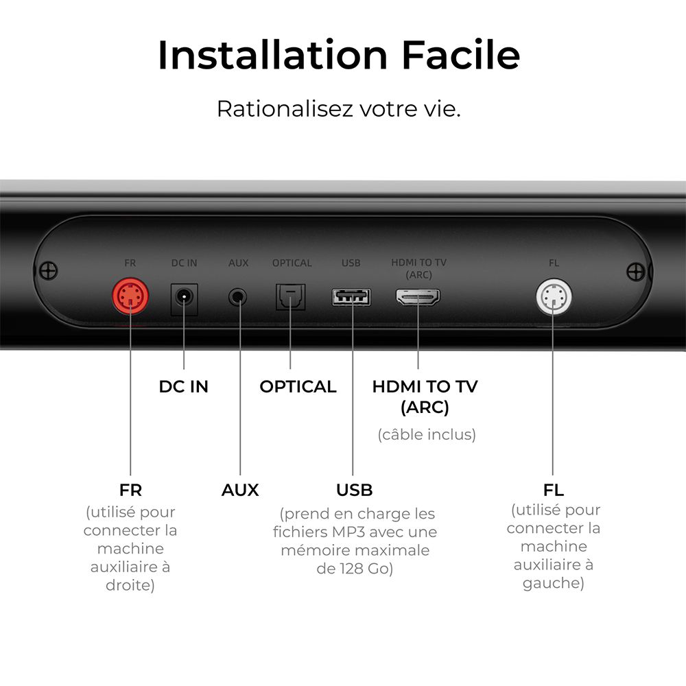 Ultimea Apollo S70 Ultra Kit de haut-parleurs et caisson de basses amovibles 7.1 canaux, &eacute;clairage dynamique, puissance de cr&ecirc;te de 410 W, contr&ocirc;le par application, &eacute;galiseur 10 bandes