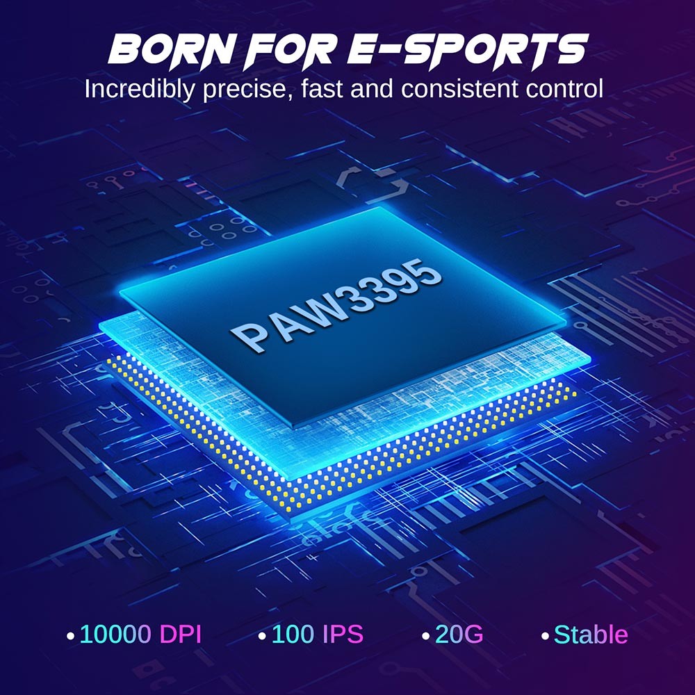 Refurbished Redragon M914-RGB BT/2.4G/Wied Triple Modes Gaming Mouse 10000 DPI with Rapid Fire Buttons - Black