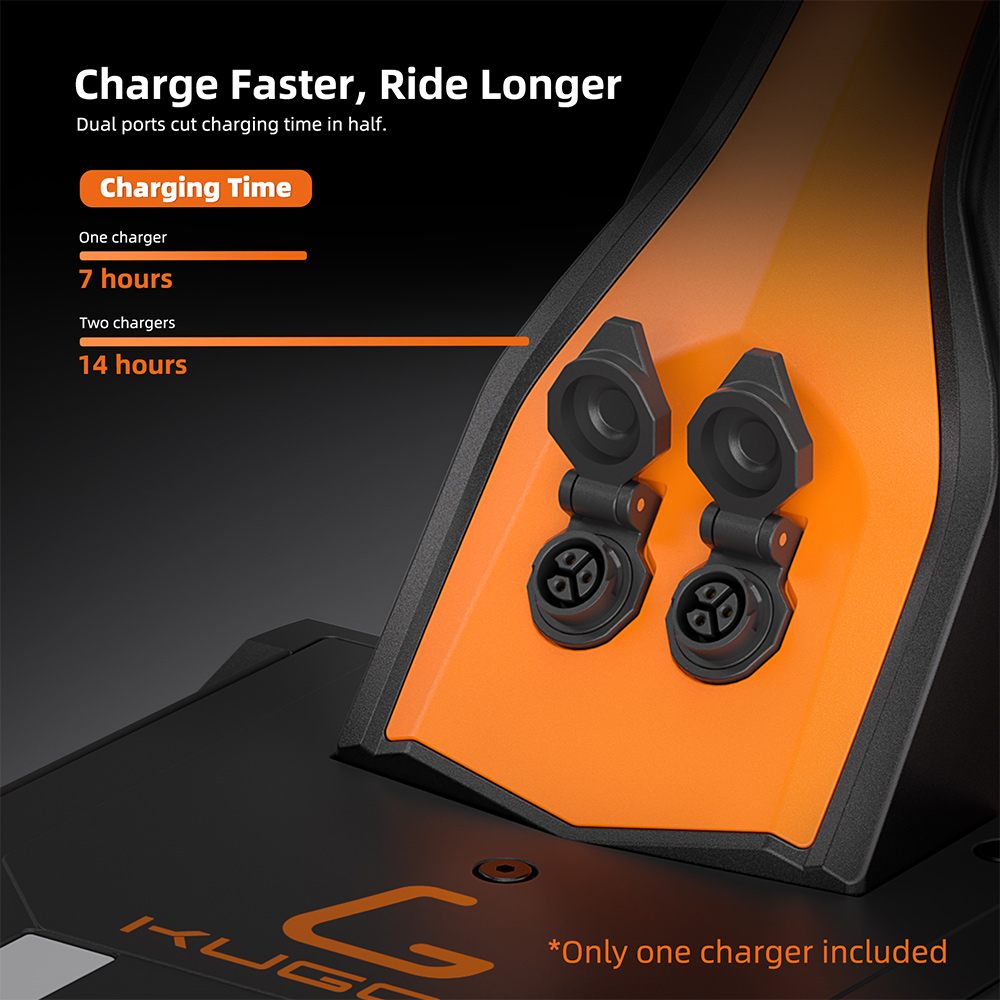 KUGOO F3 Plus Elektroroller, 1000-W-Motor, 48-V-20,8-Ah-Akku, 10-Zoll-Reifen, 50 km/h H&ouml;chstgeschwindigkeit, 80 km Reichweite, Scheibenbremsen vorne und hinten, Schwingenaufh&auml;ngung