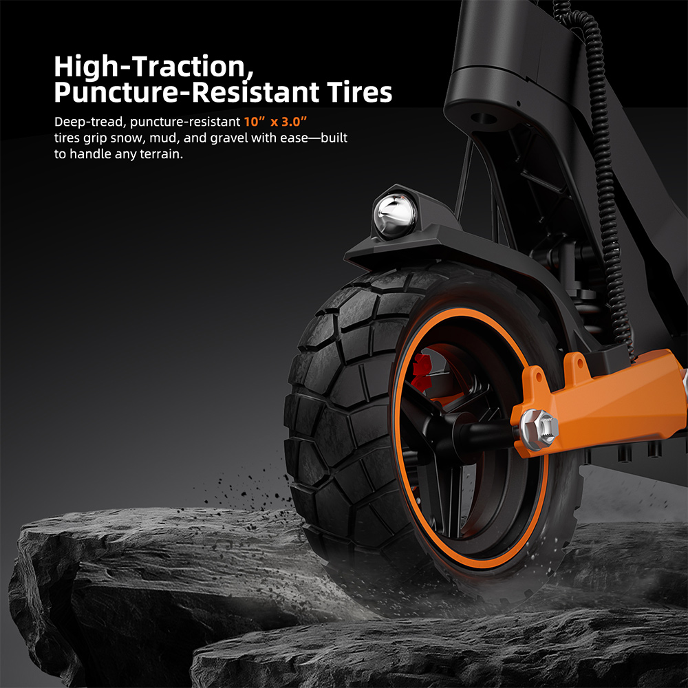 KUGOO F3 Plus Elektroroller, 1000-W-Motor, 48-V-20,8-Ah-Akku, 10-Zoll-Reifen, 50 km/h H&ouml;chstgeschwindigkeit, 80 km Reichweite, Scheibenbremsen vorne und hinten, Schwingenaufh&auml;ngung
