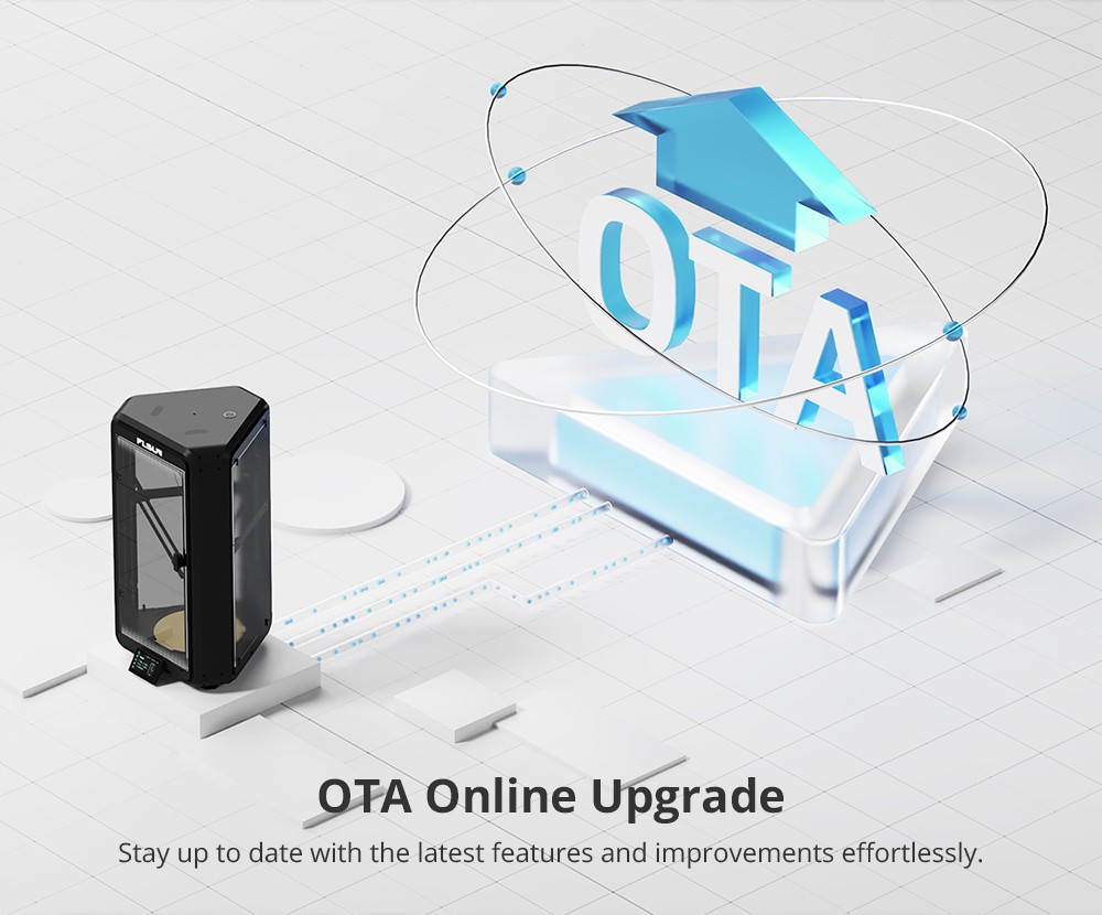 FLSUN T1 Imprimante 3D Delta Ultra-Rapide 1000mm/s, 260*260*330mm, Caméra Al, Nivellement Automatique