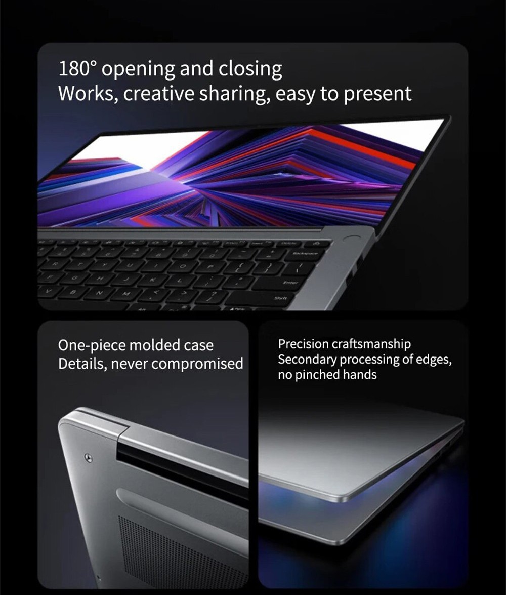 Redmi Book 14 Laptop Chinese Version, 14-inch, Intel Core i5-13500H 12 Cores 4.7GHz, 16GB RAM 1TB SSD, WiFi 6 Bluetooth 5.2, 56Wh Battery USB-C Fast Charging, 1*USB-A 2.0 2*USB-A 3.2 1*USB-C 1*HDMI 2.1 1*Headphone Jack, Backlight Keyboard - Silver