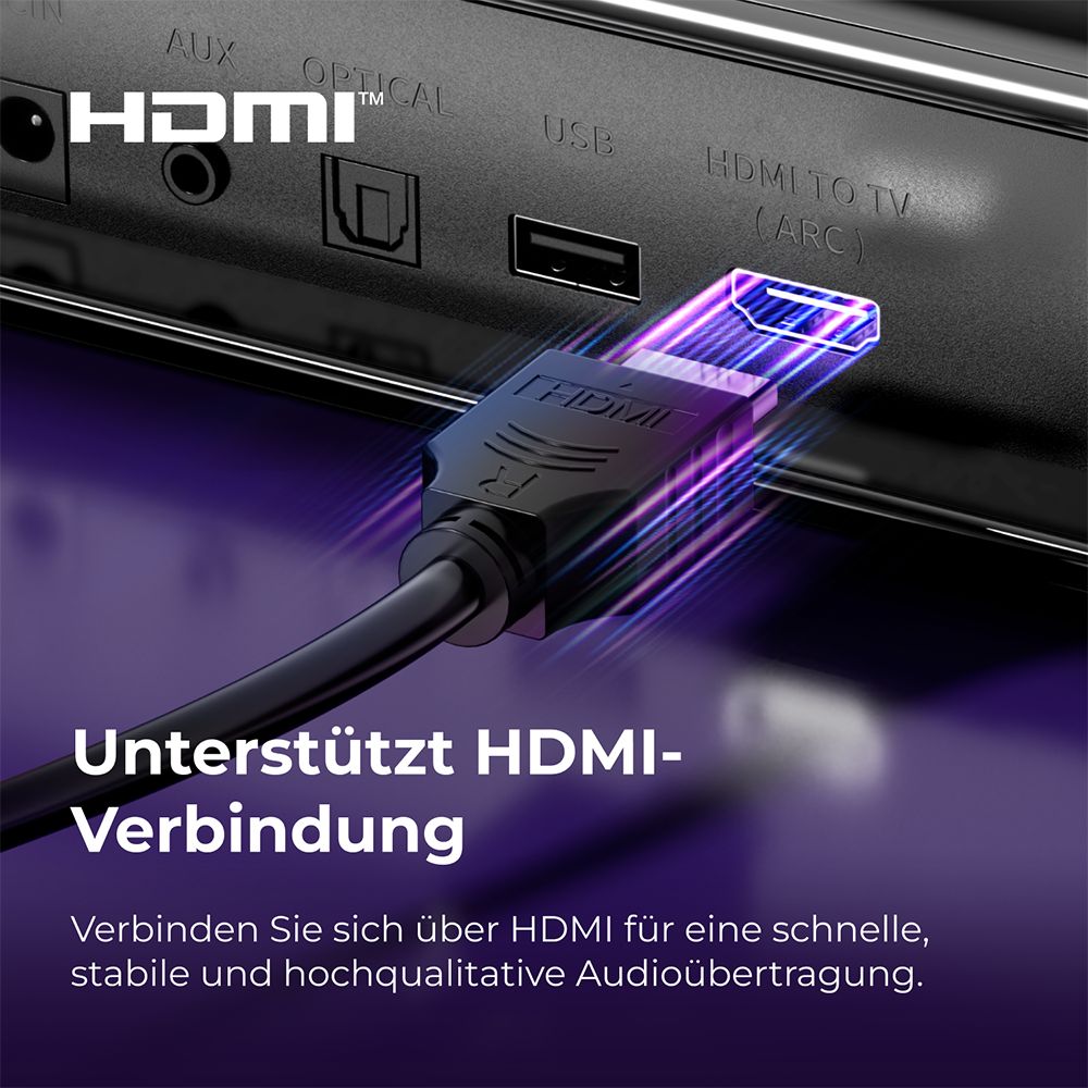Ultimea Apollo S70 Ultra 7.1-Kanal-Soundbar-Subwoofer-Lautsprecher-Kit, abnehmbar, dynamische Beleuchtung, 410 W Spitzenleistung, App-Steuerung, 10-Band-Equalizer-Einstellungen