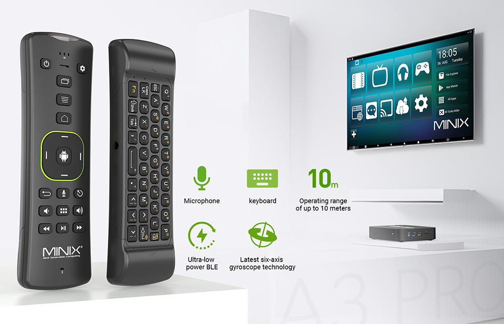 MINIX U8K-Ultra 8K Android Media Player, 8GB RAM 128GB Storage, Android AOSP 11, WiFi 6 Bluetooth 5.2, AI Picture Quality Enhancer & AI Resolution Upscaling, Dolby Vision