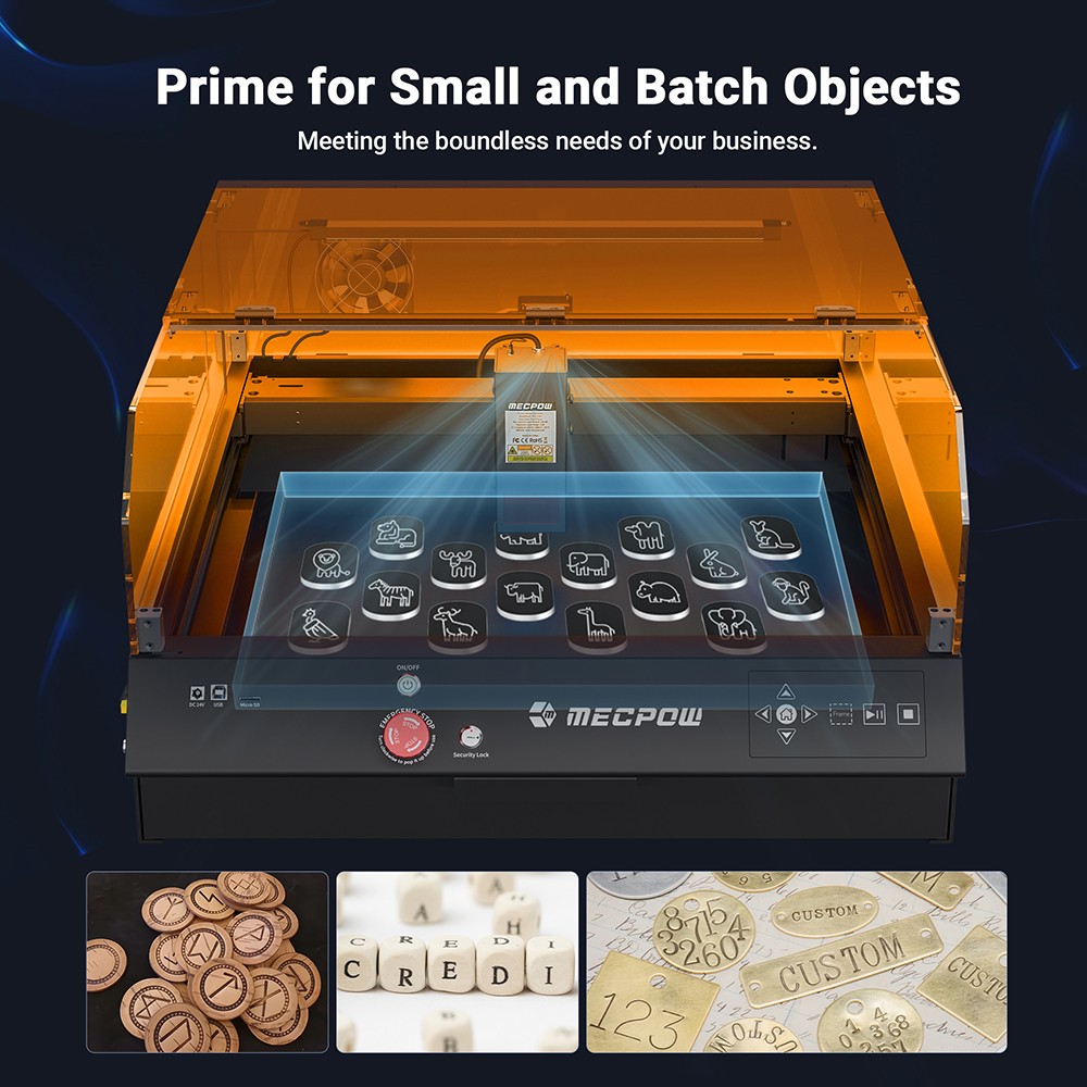 Mecpow X4 Pro 40W FDA Class 1 Laser + 150W Smoke Purifier + 1 Year LightBurn License