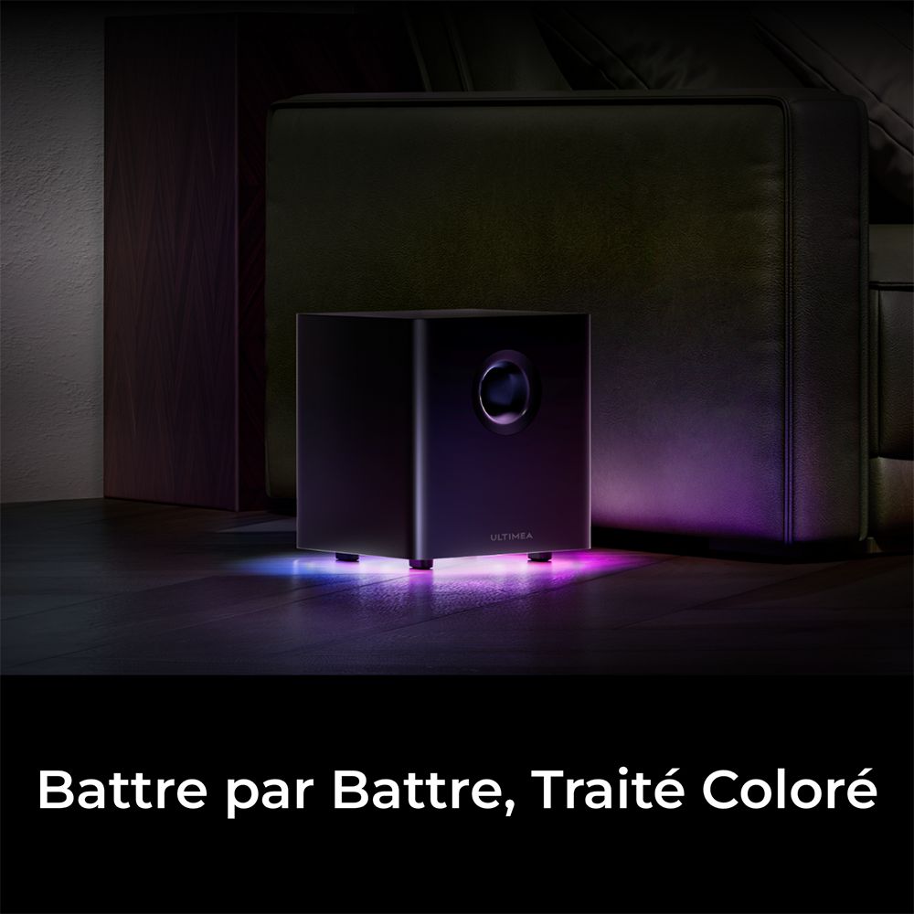 Ultimea Apollo S70 Ultra Kit de haut-parleurs et caisson de basses amovibles 7.1 canaux, &eacute;clairage dynamique, puissance de cr&ecirc;te de 410 W, contr&ocirc;le par application, &eacute;galiseur 10 bandes