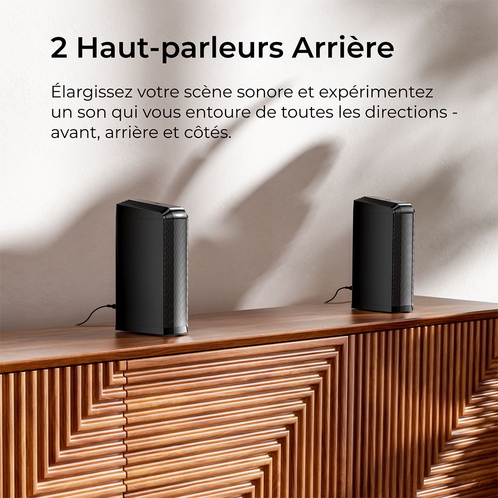 Ultimea Apollo S70 Ultra Kit de haut-parleurs et caisson de basses amovibles 7.1 canaux, &eacute;clairage dynamique, puissance de cr&ecirc;te de 410 W, contr&ocirc;le par application, &eacute;galiseur 10 bandes