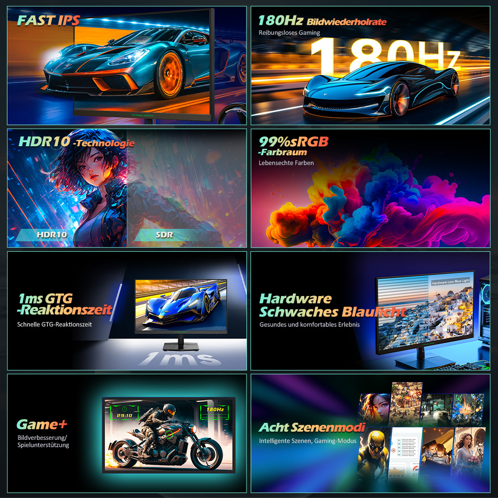 Monitor, Monitore, Gaming Monitor, Gaming-Monitor, Titan Army Monitor, TITAN ARMY C49SHC, TITAN ARMY