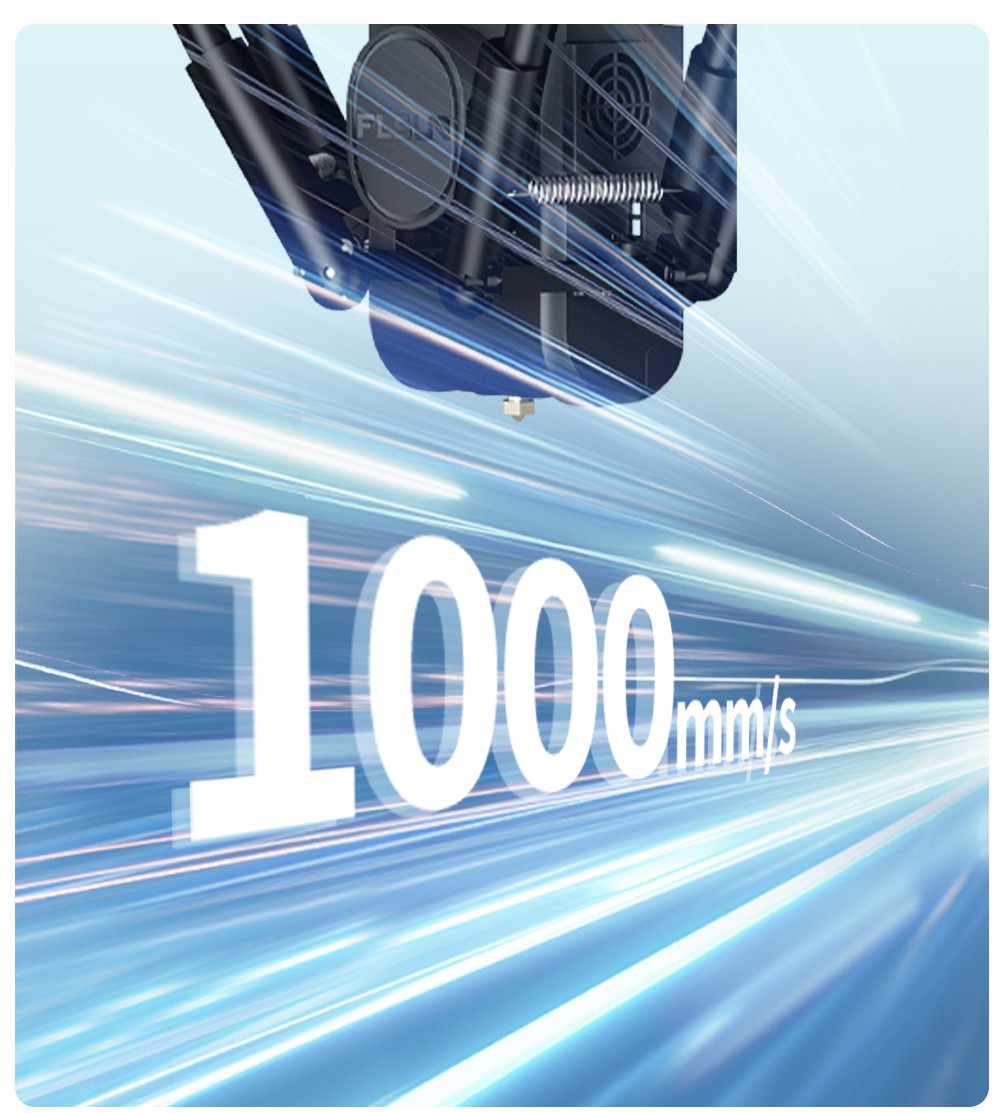 FLSUN T1 Imprimante 3D Delta Ultra-Rapide 1000mm/s, 260*260*330mm, Caméra Al, Nivellement Automatique
