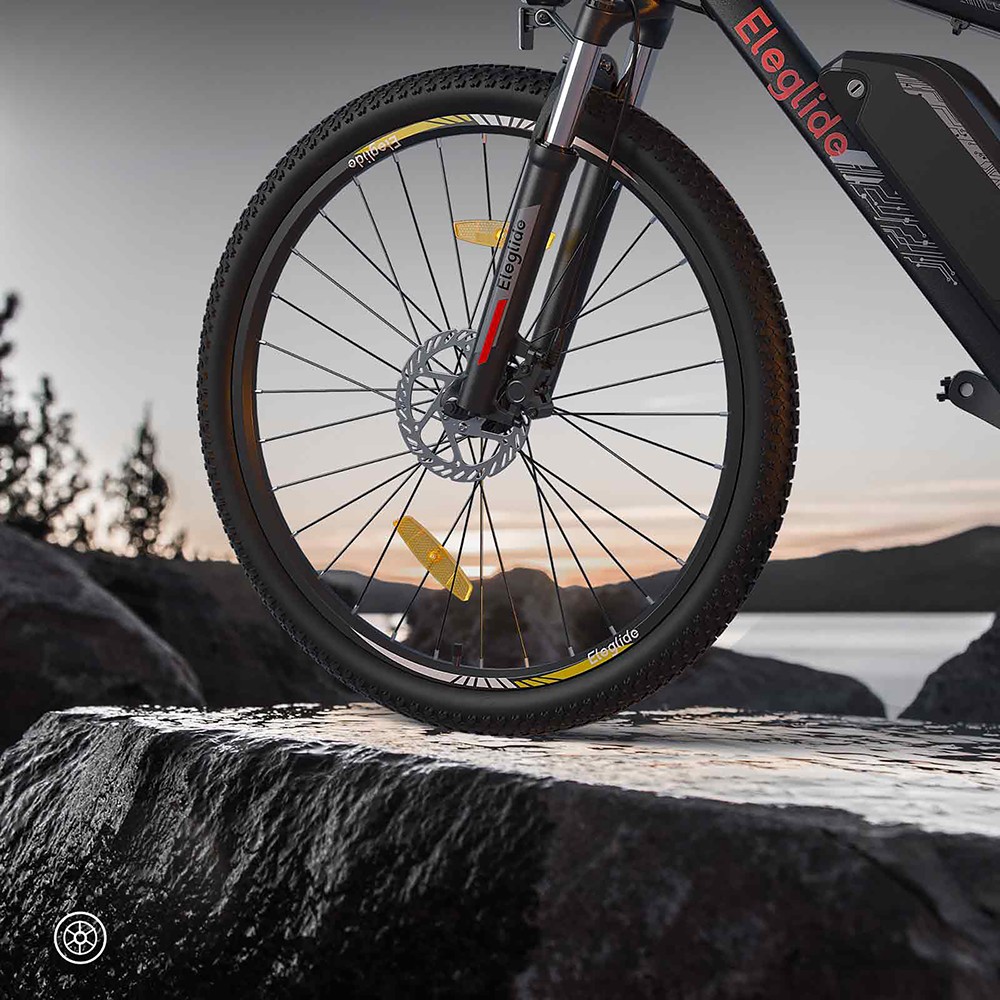 Eleglide Mopride 2 27,5 Zoll Elektro-Moped-Mountainbike, 250-W-Motor, 25 km/h Geschwindigkeit, 36 V 15,6 Ah Akku, 130 km maximale Reichweite, 120 kg maximale Belastung, Shimano 21-Gang-Getriebe, hydraulische Scheibenbremsen, APP-Steuerung &ndash; Schwarz