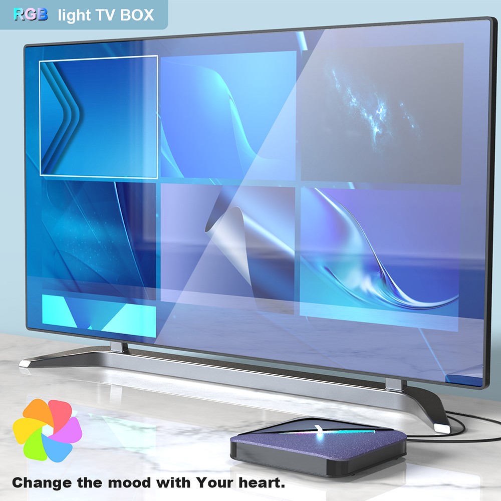 Refurbished A95X F3 air II TV BOX Android 11 Amlogic S905Y4 Quad Core ARM Cortex A53 4G RAM 32GB ROM 2.4G+5G WIFI 4K AV1 RGB Light
