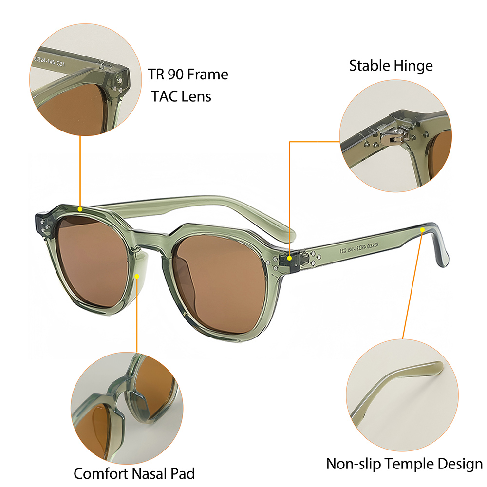 CATERSIDE K39330 Vintage Polarized Sunglasses Beach Glasses
