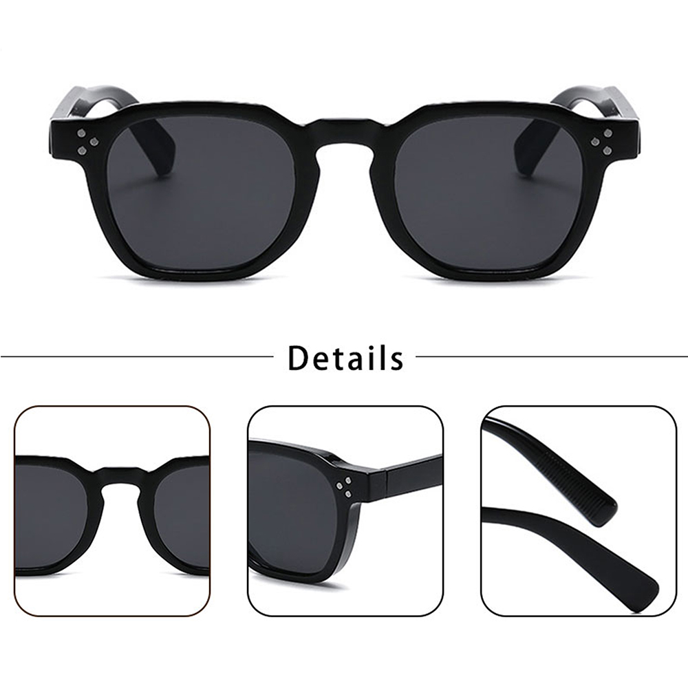 CATERSIDE K39896-C01 Retro Square Sunglasses UV400 Protection