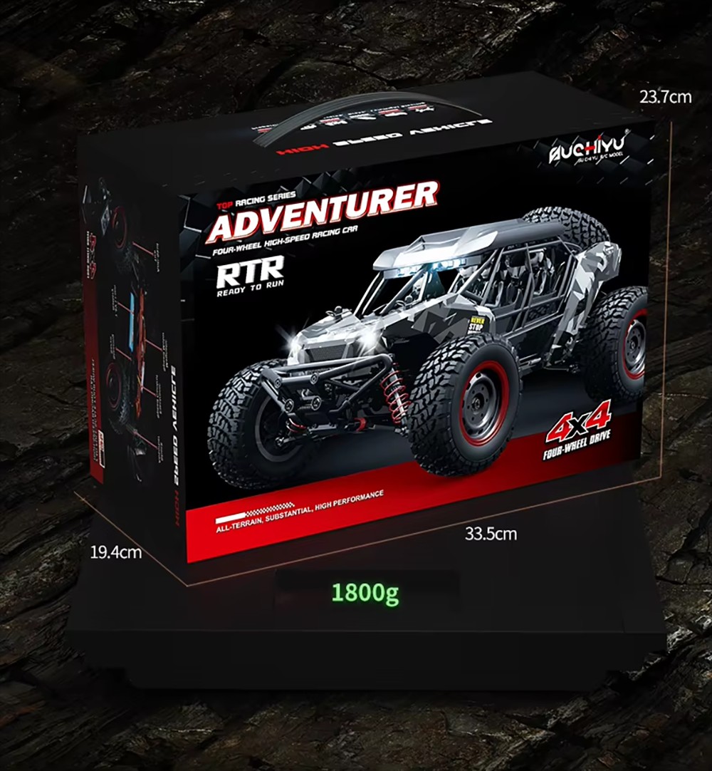 CrazyFastRC SCY 16106 RC autó 1/16 2.4G 4WD RC teherautó - sötétszürke