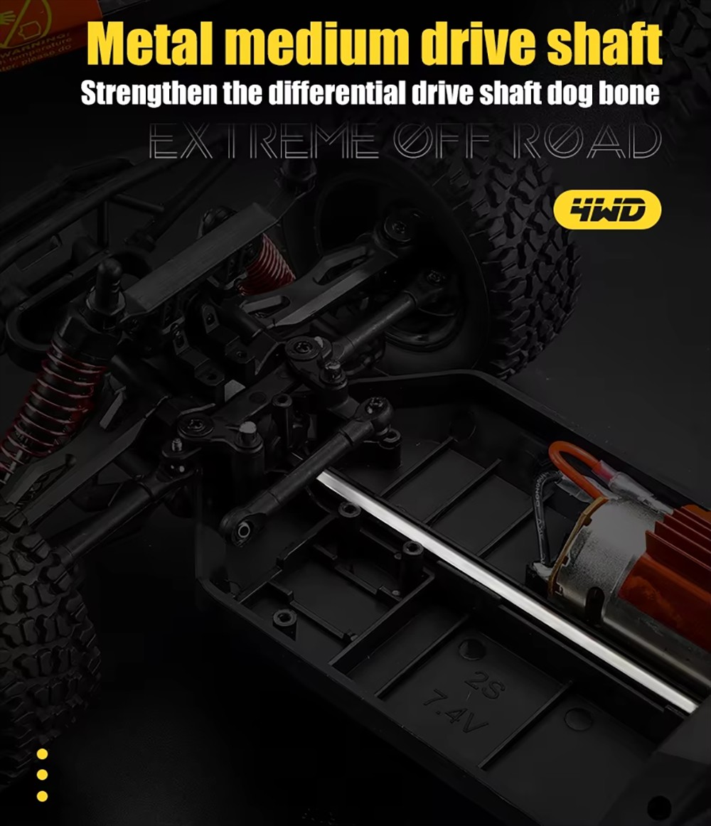 CrazyFastRC SCY 16106 RC autó 1/16 2.4G 4WD RC teherautó - sötétszürke