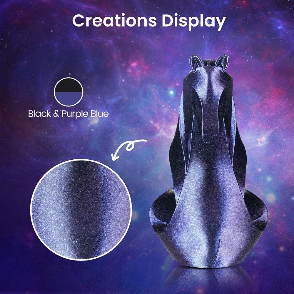 ERYONE Burnt Titanium Dual Color PLA Filament 1kg - Black & Purple-blue