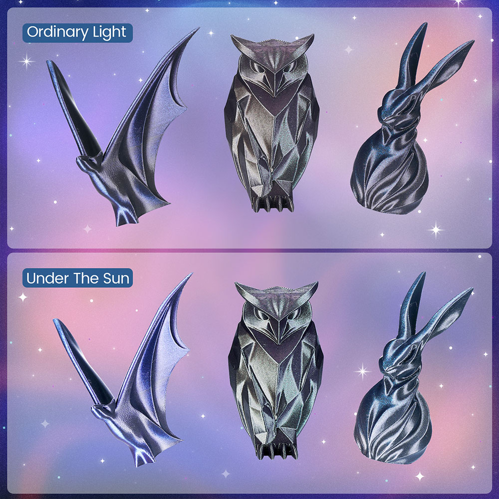 ERYONE Burnt Titanium Dual Color PLA Filament 1kg - Green & Blue