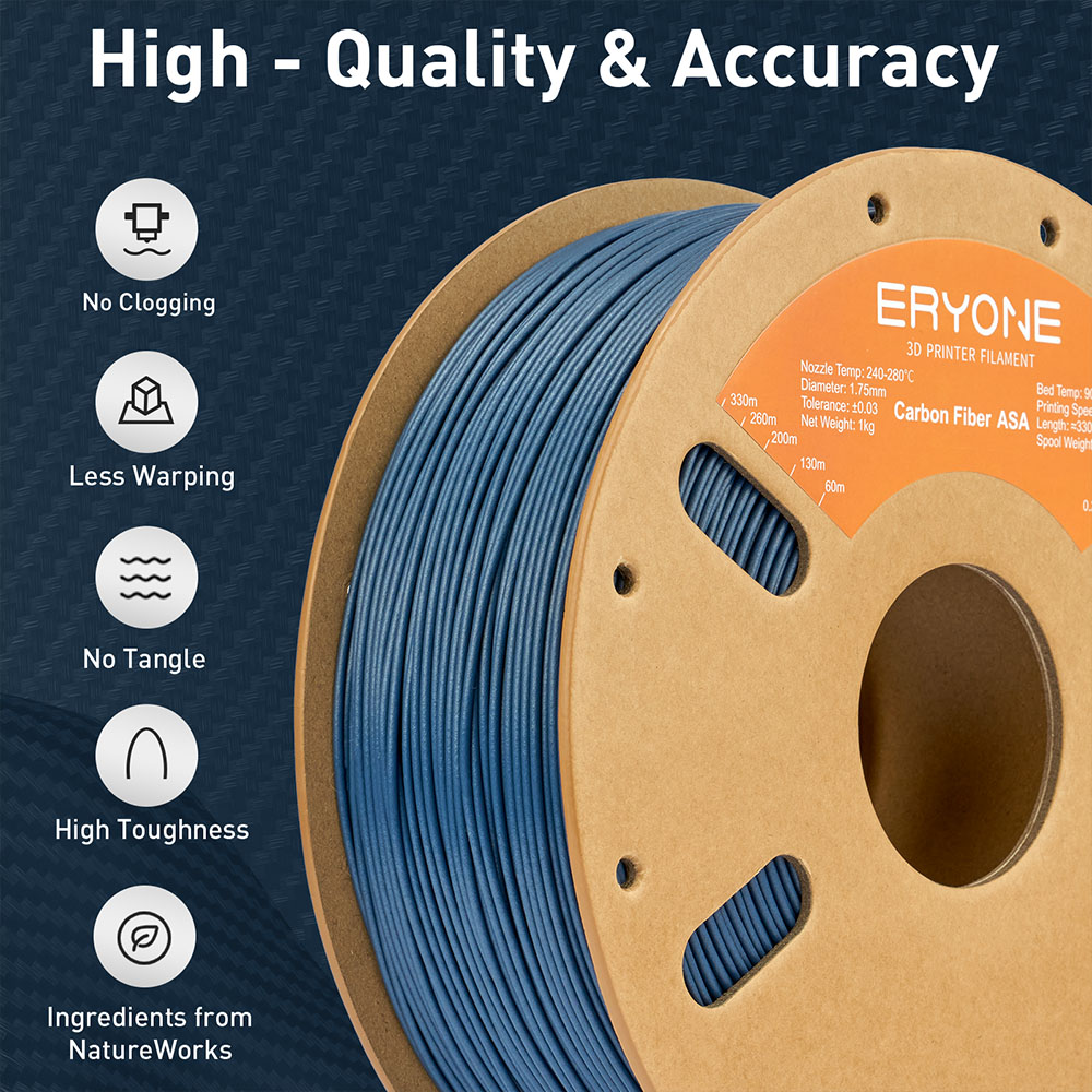 ERYONE Carbon Fiber ASA Filament 1kg - Blue