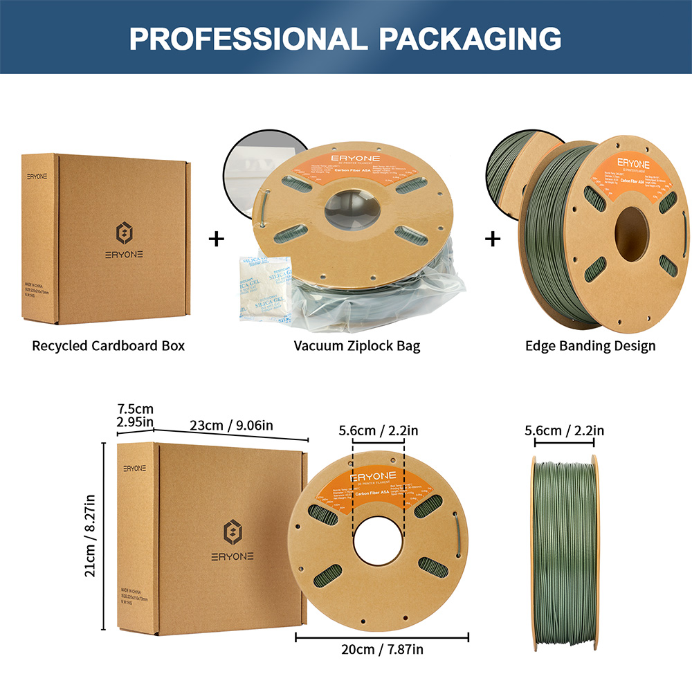 ERYONE Carbon Fiber ASA Filament 1kg - Olive Green