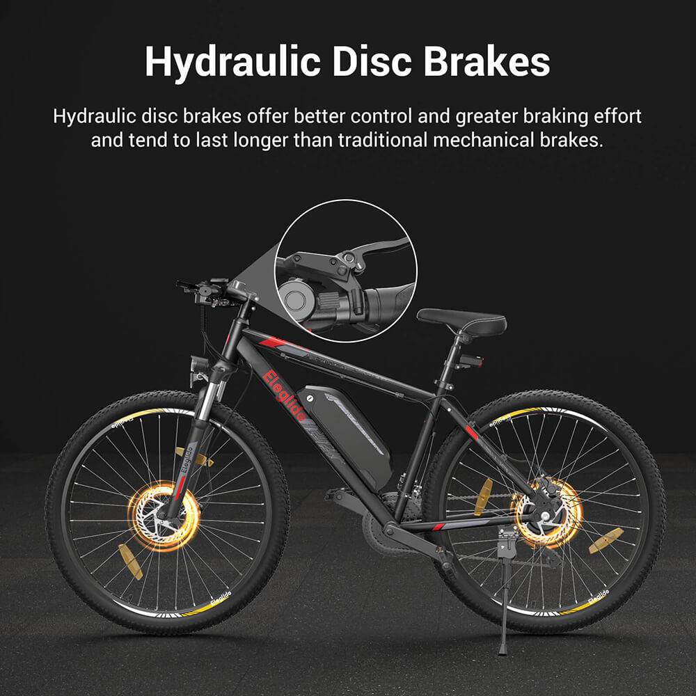 Eleglide Mopride 2 V&eacute;lomoteur &eacute;lectrique 29 pouces, moteur 250 W, batterie 36 V 15,6 Ah, autonomie maximale de 130 km, freins &agrave; disque hydrauliques, &eacute;cran LCD intelligent, application intelligente, suspension premium avec verrouillage - Noir