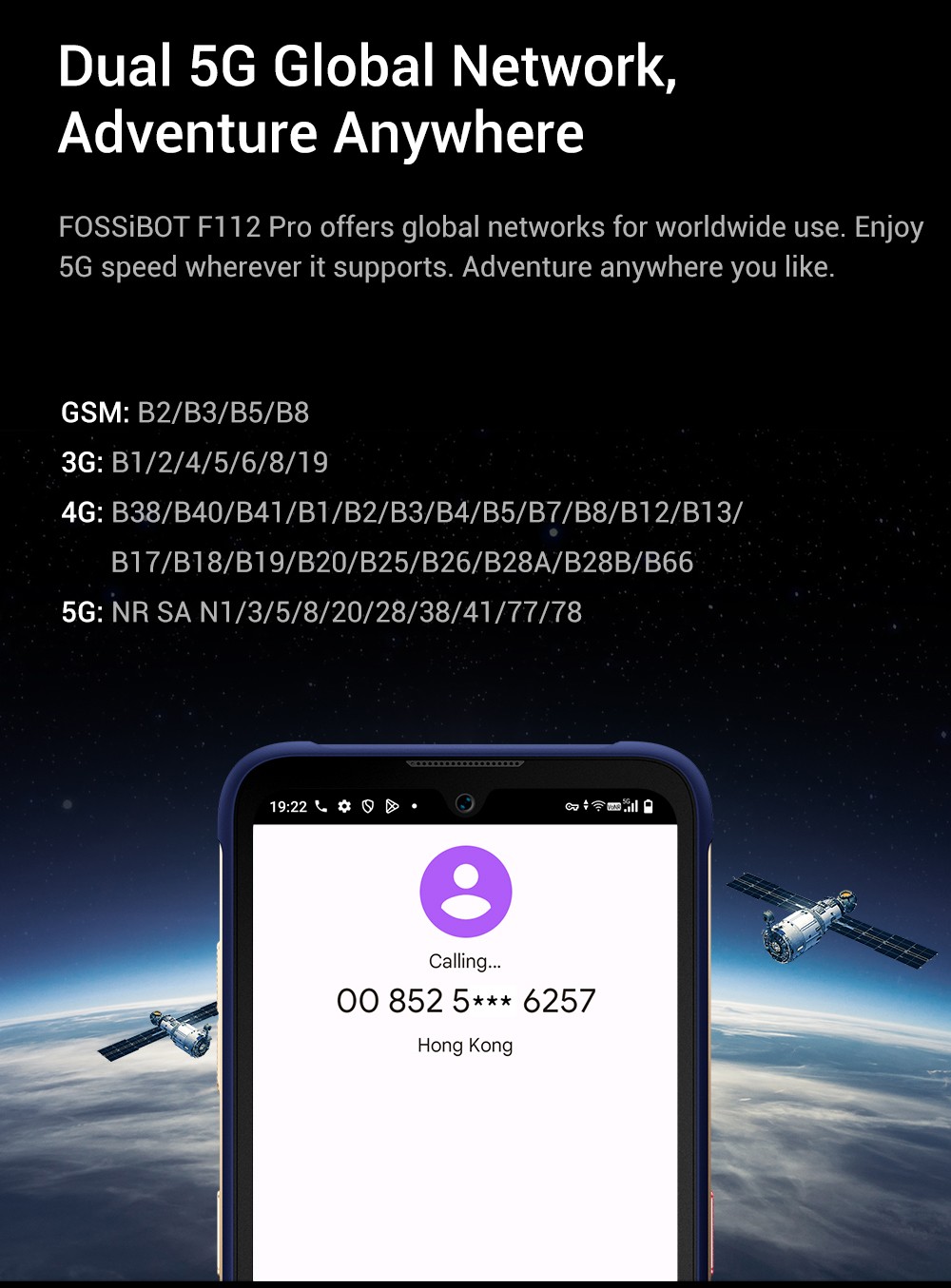 FOSSiBOT F112 Pro 5G Rugged Phone, 50MP+5MP zadný fotoaparát, 7150mAh batéria, 6.88-palcový HD+ displej, 8 GB RAM 256 GB ROM, Android 14, IP68/IP69K, zelený