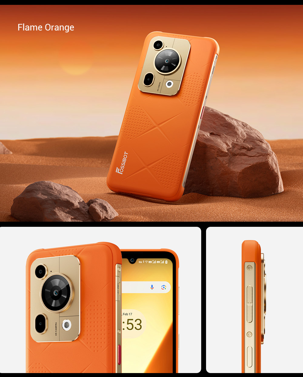 FOSSiBOT F112 Pro 5G odolný telefón, 50MP+5MP zadný fotoaparát, 7150mAh batéria, 6.88-palcový HD+ displej, 8 GB RAM 256 GB ROM, Android 14, IP68/IP69K, zelený