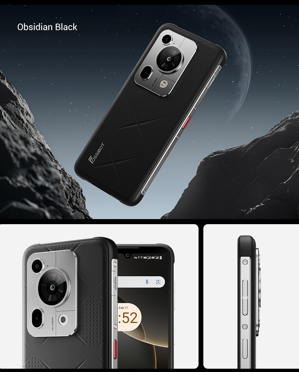 FOSSiBOT F112 Pro 5G odolný telefón, 50MP+5MP zadný fotoaparát, 7150mAh batéria, 6.88-palcový HD+ displej, 8 GB RAM 256 GB ROM, Android 14, IP68/IP69K, zelený