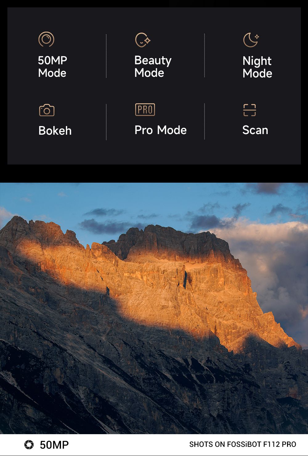 FOSSiBOT F112 Pro 5G odolný telefón, 50MP+5MP zadný fotoaparát, 7150mAh batéria, 6.88-palcový HD+ displej, 8 GB RAM 256 GB ROM, Android 14, IP68/IP69K, oranžový
