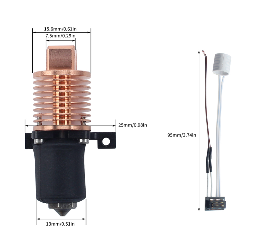 FYSETC 3D Printer Hotend Kit for Bambu Lab P1 Series