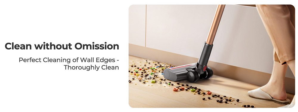 Fieety V7 Cordless Vacuum Cleaner, 45kPa Strong Suction, 60min Runtime, 7-Layer Filtration, LED Touch Screen, for Carpets & Hard Floors