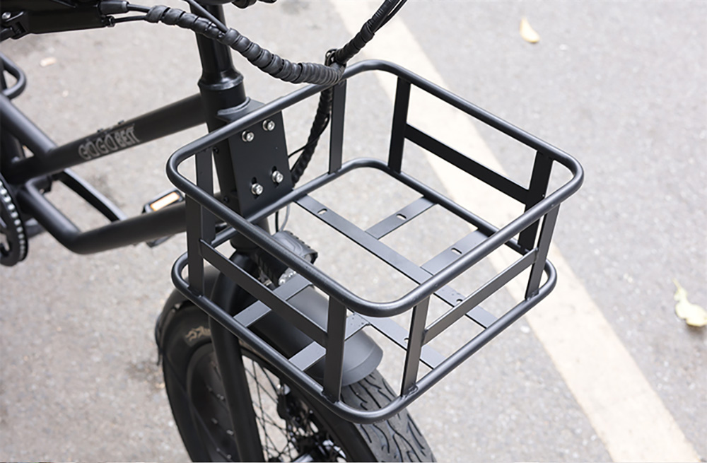 V&eacute;lo &eacute;lectrique GOGOBEST GF200, moteur 500 W, batterie 48 V 15,6 Ah, pneus 20 x 3 pouces, vitesse maximale 45 km/h, autonomie maximale 80 km, freins &agrave; disque m&eacute;caniques, Shimano 7 vitesses, &eacute;cran LCD - Noir