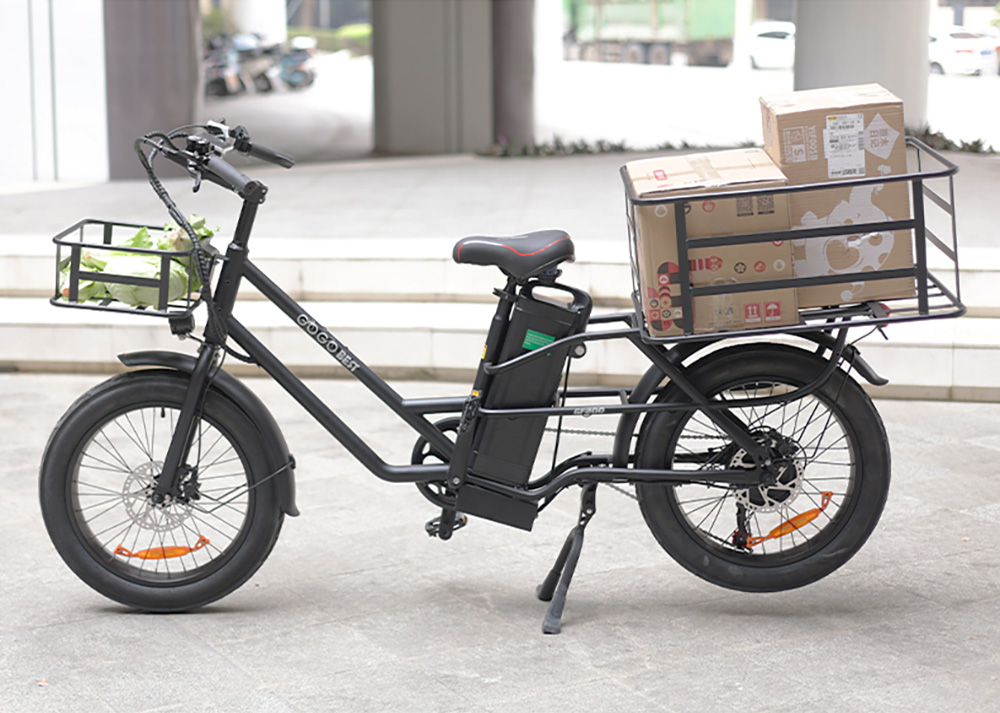 GOGOBEST GF200 Electric Bike, 500W Motor, 48V 15.6Ah Battery, 20*3.0 inch Tires, 45km/h Max Speed, 80km Max Range, Mechanical Disc Brakes, Shimano 7-speed, LCD Display - Green