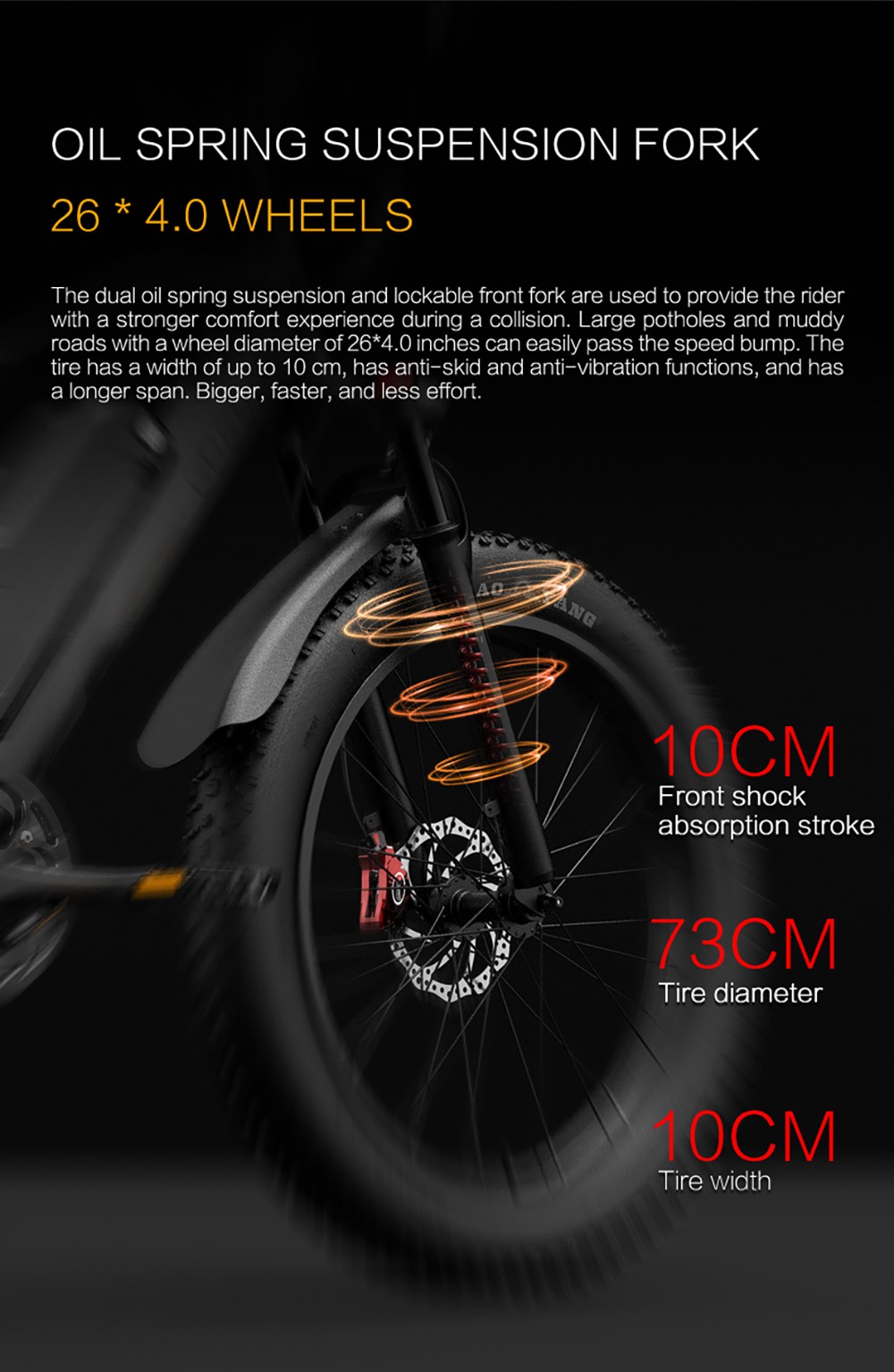 GOGOBEST GF600 Plus Electric Bike, 1000W Motor, 48V 20Ah, 26*4.0 palcové pneumatiky, max. rýchlosť 45 km/h, dojazd 150 km, hydraulické kotúčové brzdy, odpruženie olejovou pružinou, 7-stupňová prevodovka Shimano - čiernošedá
