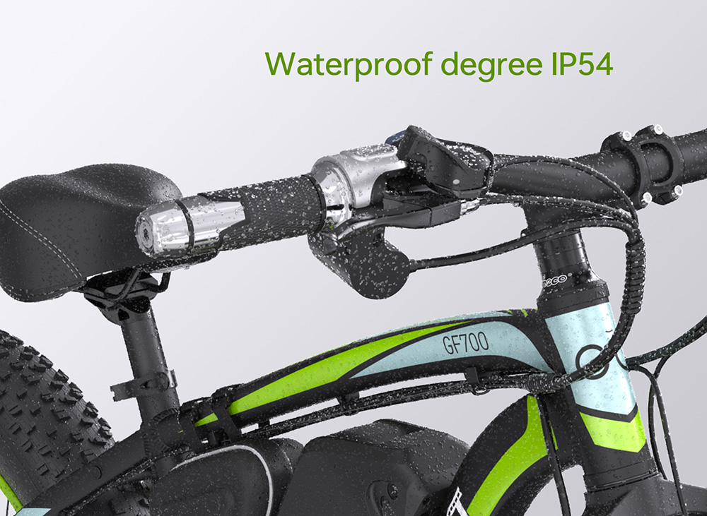 GOGOBEST GF700 Electric Bike, 2*500W Dual Motor, 48V 18.2Ah Battery, 26*4.0 palcové pneumatiky, max. rýchlosť 25 km/h, max. dojazd 70 km, mechanické kotúčové brzdy, odpruženie prednej vidlice, Shimano 21 rýchlostí - čierno-žltý