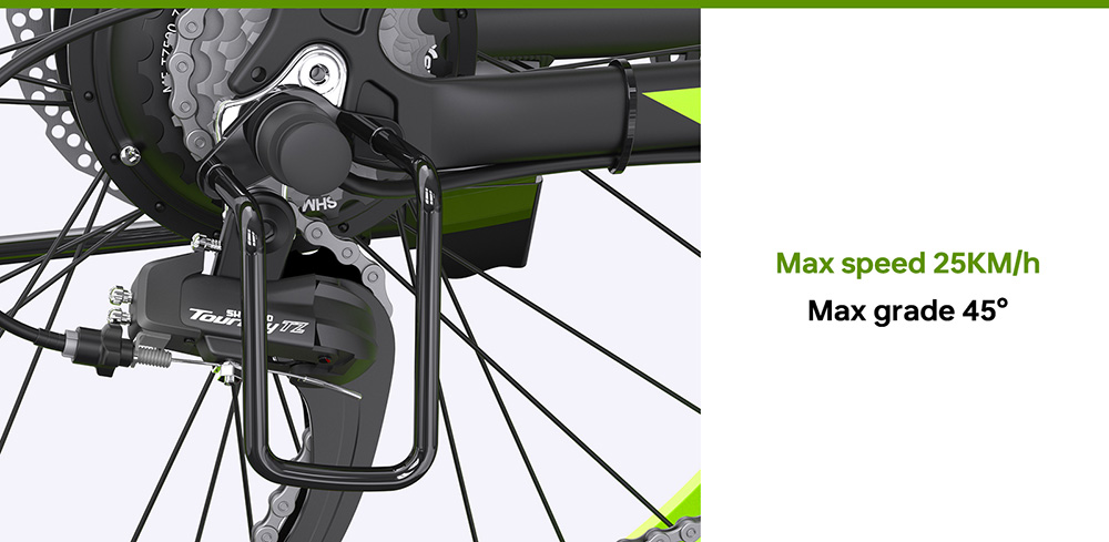 GOGOBEST GF700 Electric Bike, 2*500W Dual Motor, 48V 18.2Ah Battery, 26*4.0 palcové pneumatiky, max. rýchlosť 25 km/h, max. dojazd 70 km, mechanické kotúčové brzdy, odpruženie prednej vidlice, Shimano 21 rýchlostí - čierno-žltý