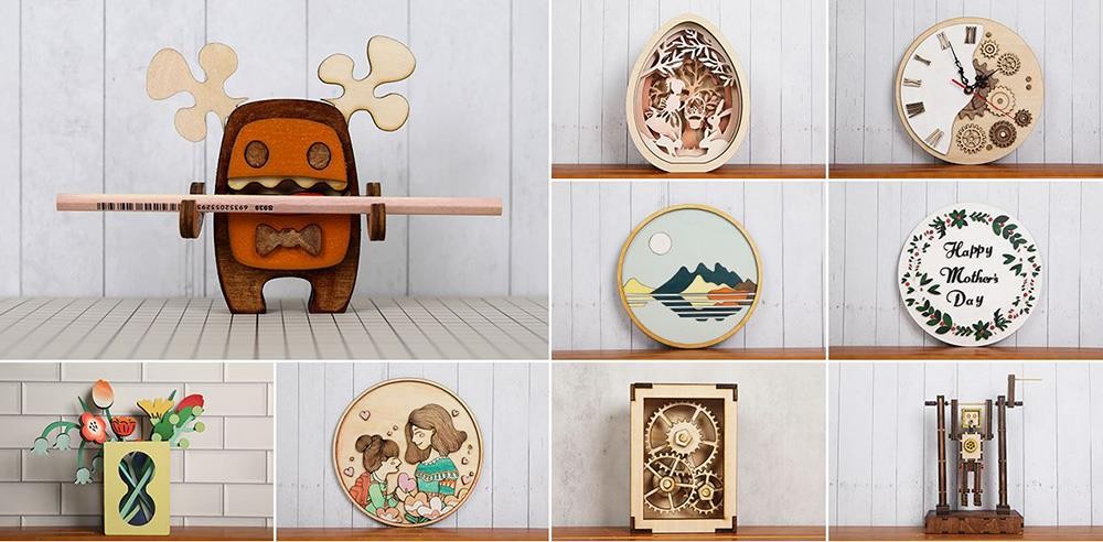 Gweike Cloud Pro 50W Desktop-Lasergravierer & -schneider mit Rotationsrolle, Gravur zylindrischer Objekte, Autofokus, 600mm/s Geschwindigkeit, 0,025mm Pr&auml;zision, WLAN-Steuerung, Panoramakamera, 510*300mm, ohne Luftfilter