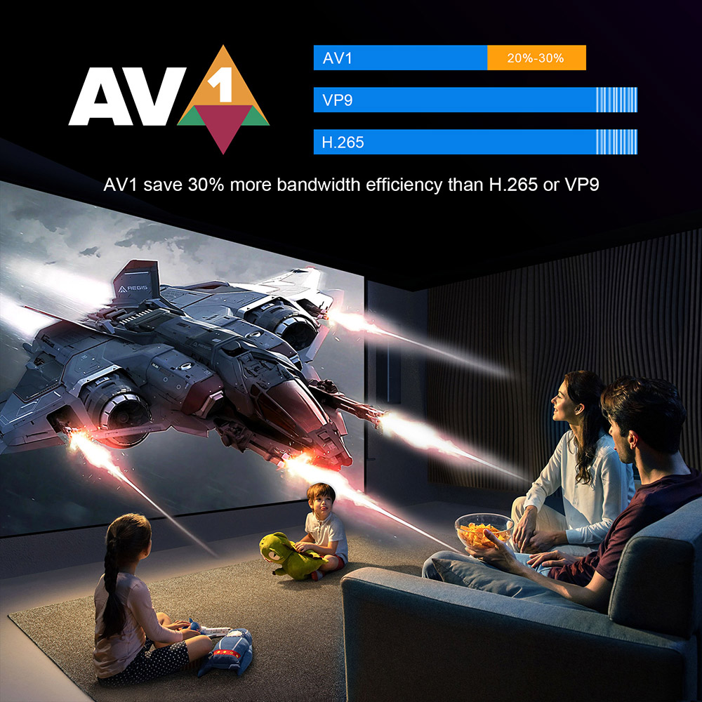 Refurbished H96 Max M9S Android 14 TV Box, 8GB RAM 128GB ROM, RK3576 8 Cores, 8K AV1 Decoding, WiFi 6, Bluetooth 5.4, 1*USB3.0 1*USB2.0 1*HDMI2.1 1*1000M Ethernet 1*SPDIF 1*Audio