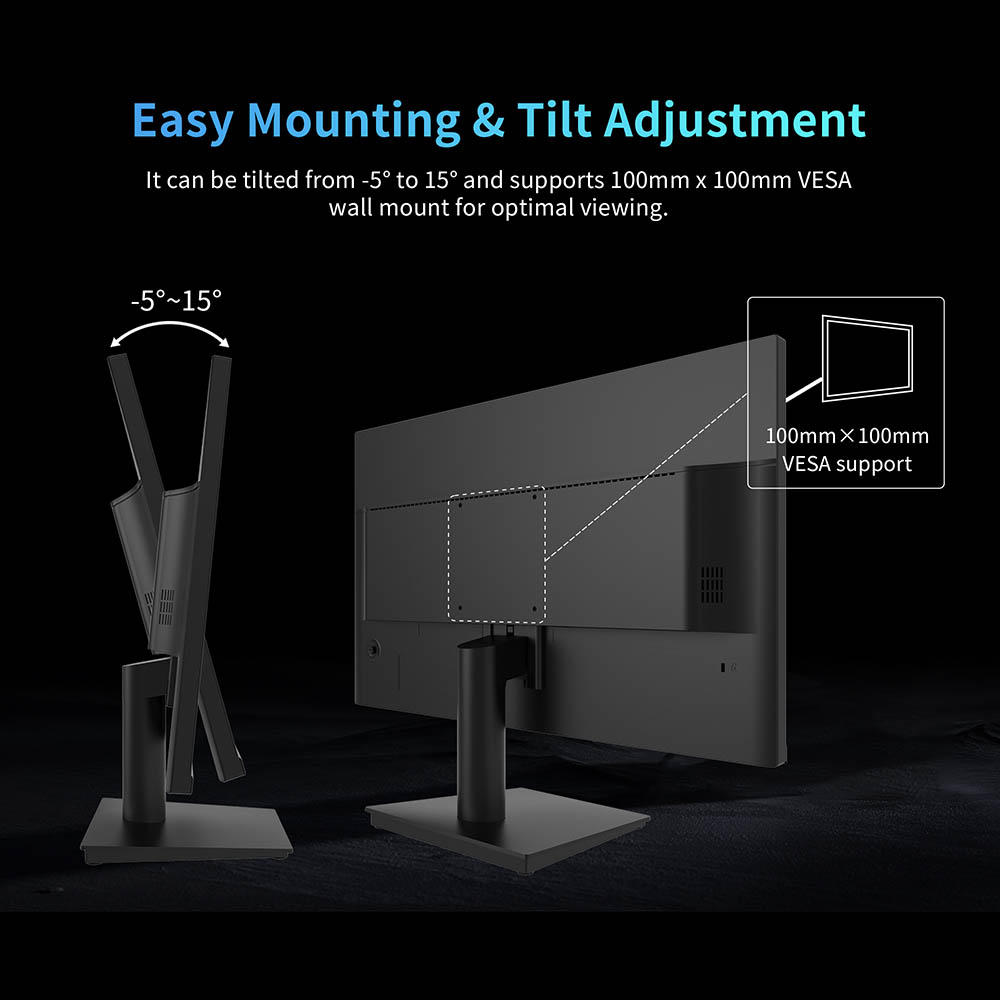 Refurbished KTC H24V13 23.8-inch Gaming Monitor, 1920x1080 16:9 100Hz High Refresh Rate VA Panel, 4000:1 Contrast Ratio, 104% sRGB HDR10 16ms Response Time, Low Blue Light, FreeSync & G-Sync Compatible, HDMI VGA Audio Out