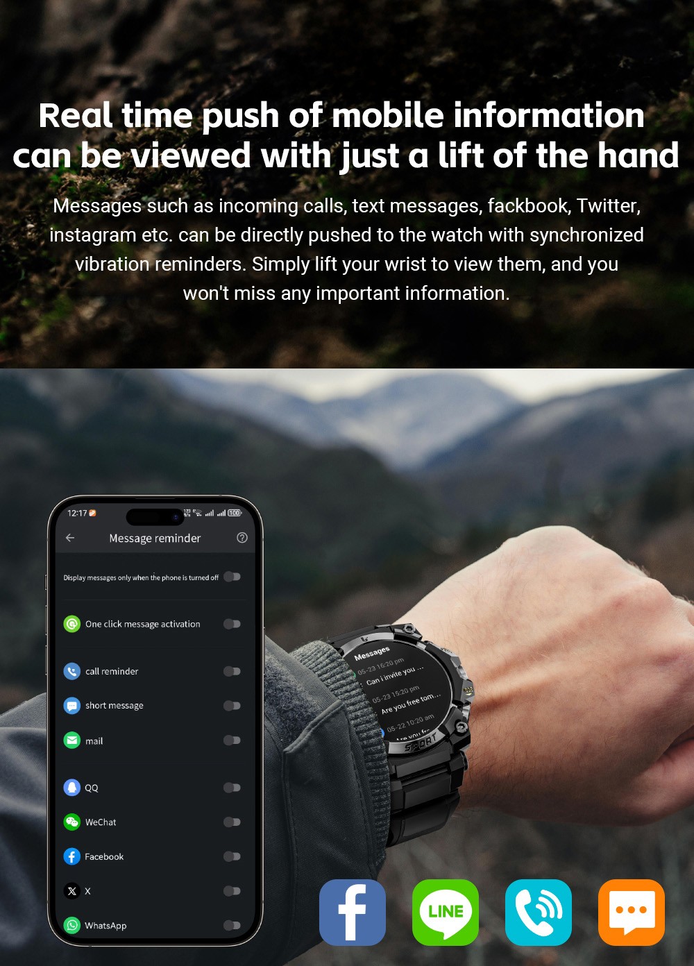 LOKMAT ATTACK 3 Pro Smartwatch, 1.39 inch HD Screen, Bluetooth Calling, Heart Rate Blood Oxygen Monitoring, 100+ Sports Modes, Al Voice Assistant - Black