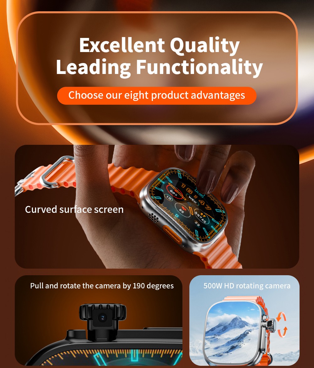 LOKMAT XH12C Smartwatch, 2.06 inch AMOLED Screen, 4G/5G Calling, Health Monitoring - Black Dial