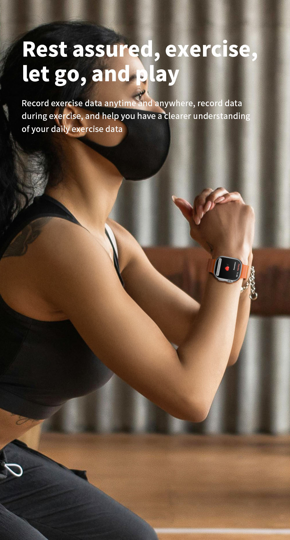 LOKMAT XH12C Smartwatch, 2.06 inch AMOLED Screen, 4G/5G Calling, Health Monitoring - Black Dial