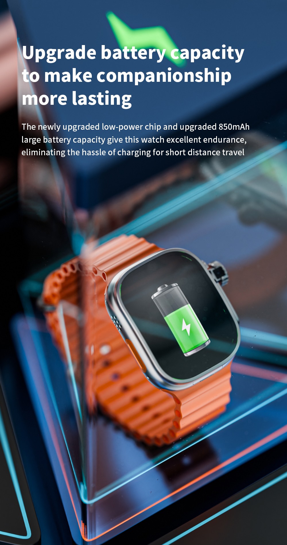 LOKMAT XH12C Smartwatch, 2.06 inch AMOLED Screen, 4G/5G Calling, Health Monitoring - Black Dial