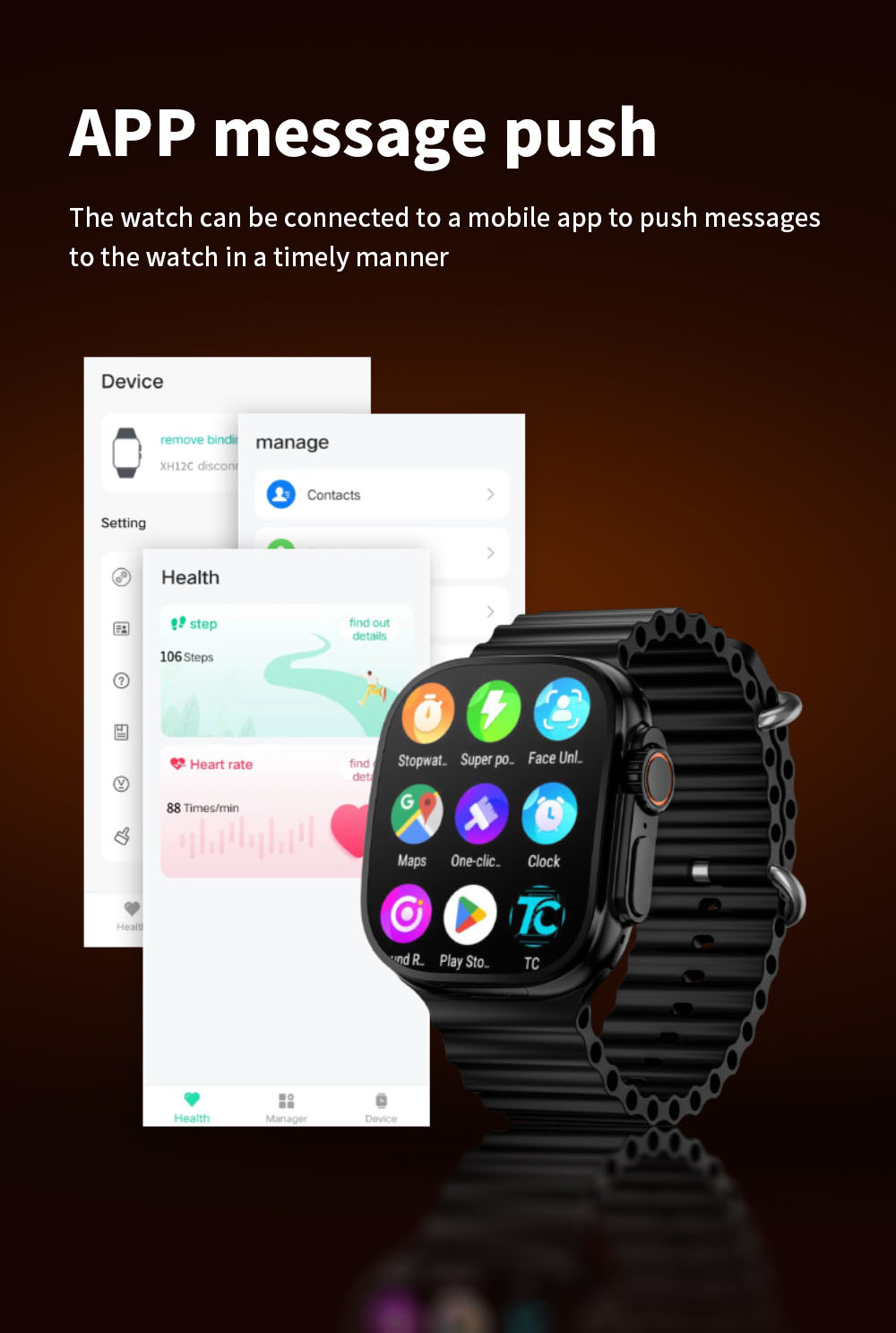 LOKMAT XH12C Smartwatch, 2.06 inch AMOLED Screen, 4G/5G Calling, Health Monitoring - Silver Dial