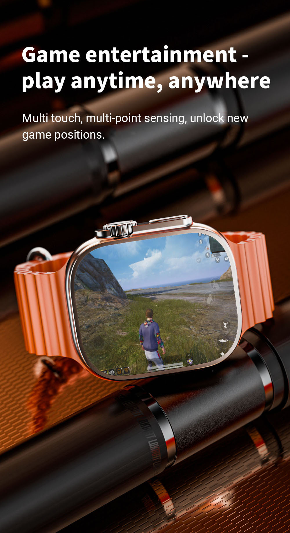 LOKMAT XH12C Smartwatch, 2.06 inch AMOLED Screen, 4G/5G Calling, Health Monitoring - Silver Dial