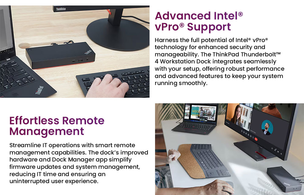 Lenovo ThinkPad USB-C/Thunderbolt 4 Dock, Max 300W Output